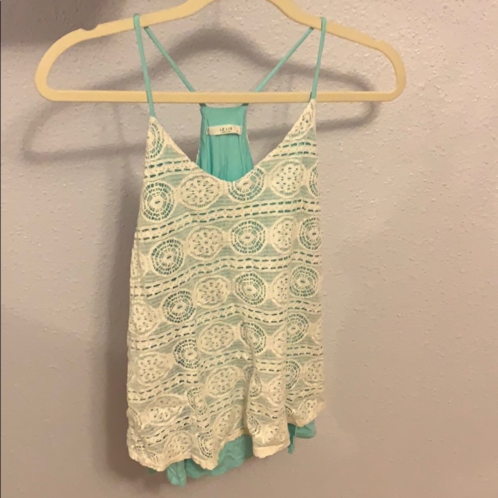 Cute lace razor back tank